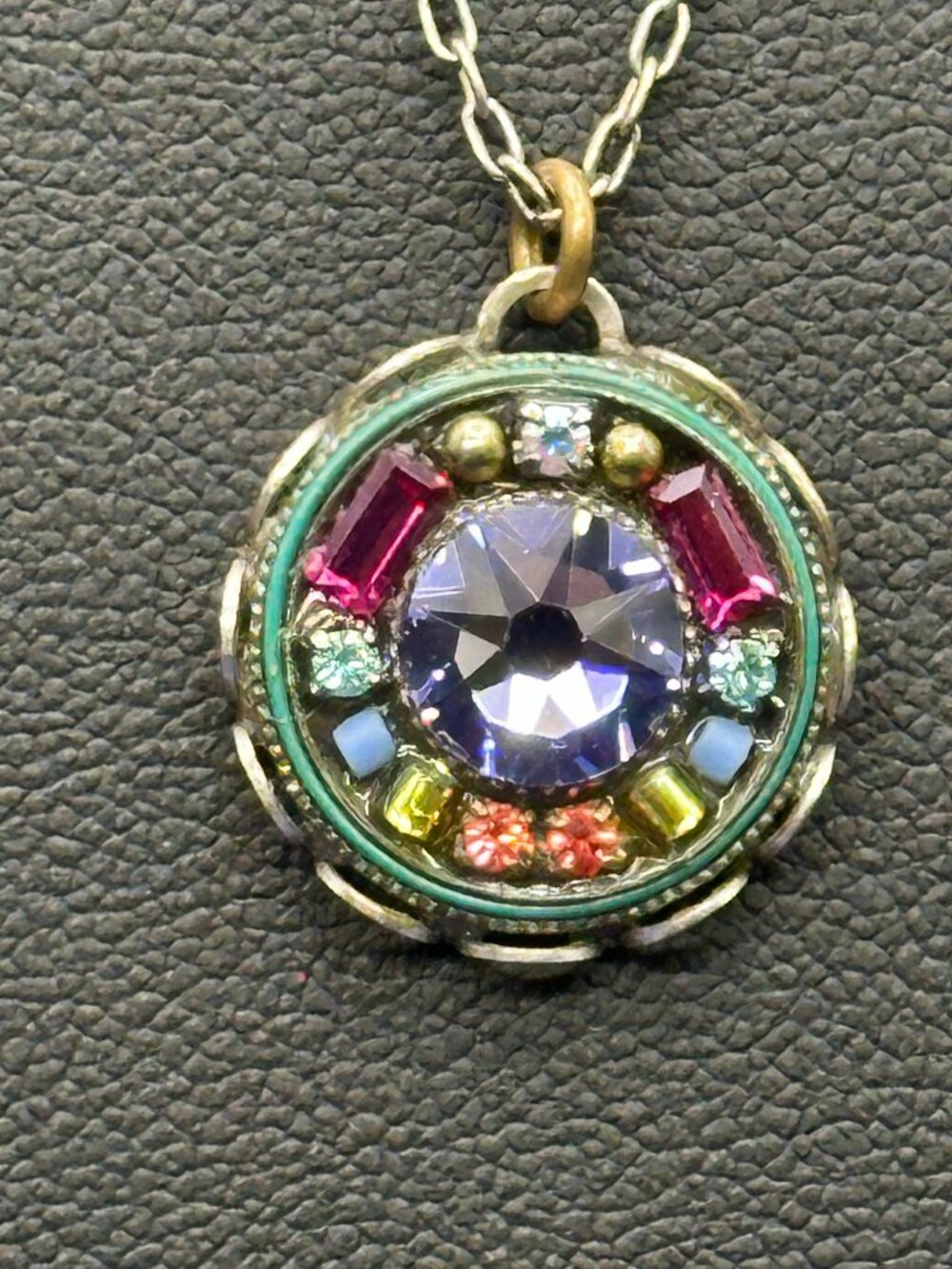 Firefly Swarovski Crystal Multiple Stone Pendant Necklace - Picture 2 of 15